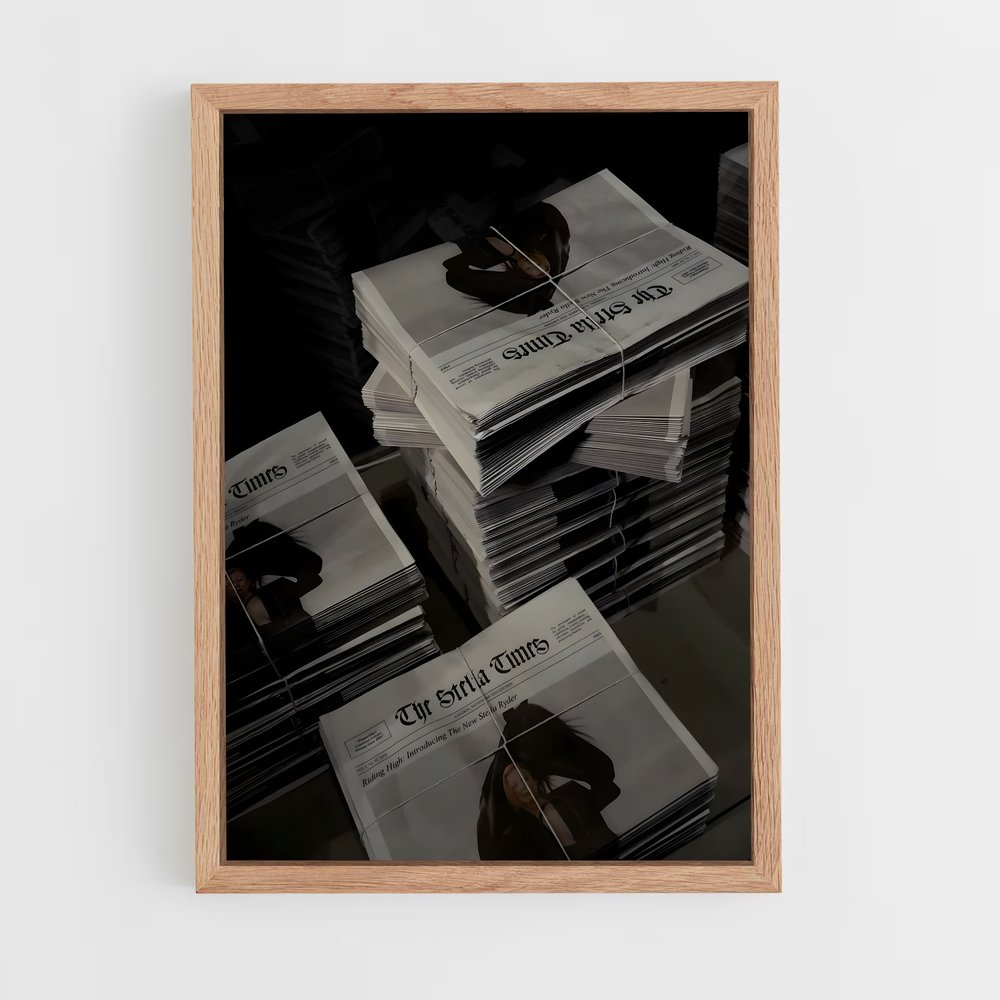 ap-newspapers-4 cadre Bois clair