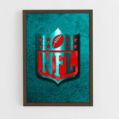 ap-nfl flag-3 cadre Bois foncé