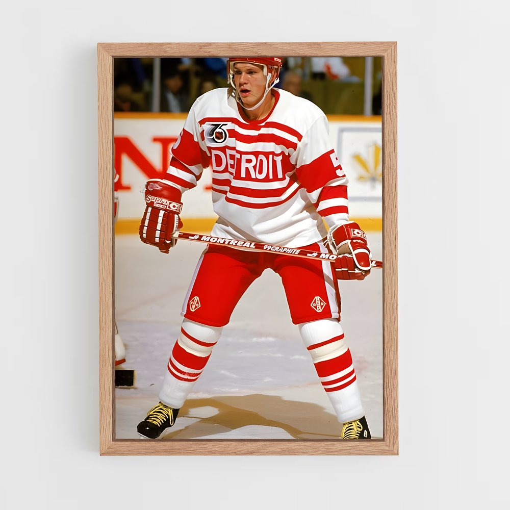 ap-nicklas lidstrom-6 cadre Bois clair