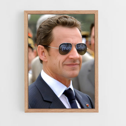 ap-nicolas sarkozy-5 cadre Bois clair