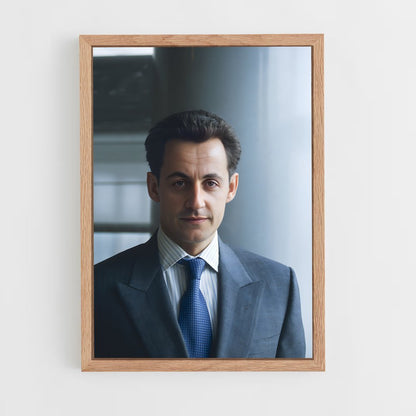 ap-nicolas sarkozy-6 cadre Bois clair