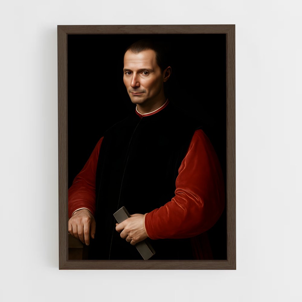 ap-nicolo machiavelli-10 cadre Bois foncé