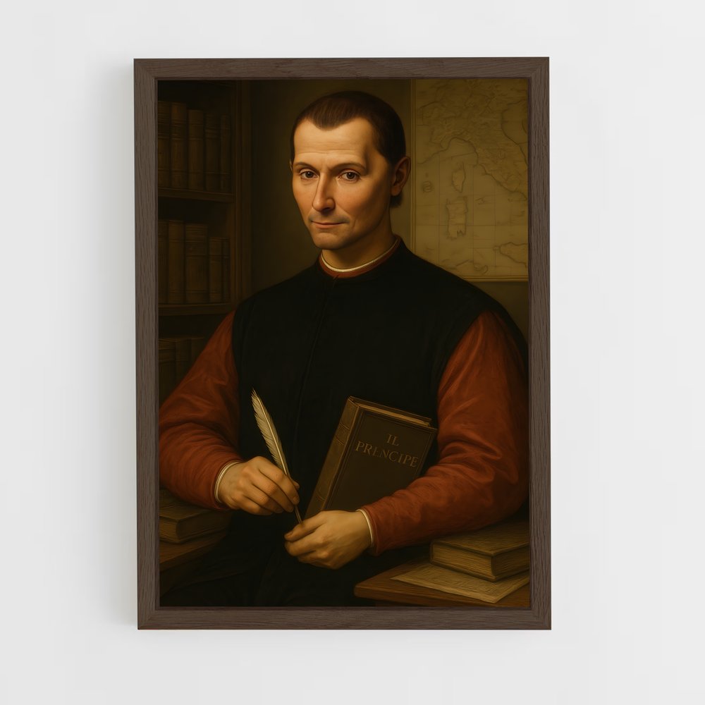 ap-nicolo machiavelli-2 cadre Bois foncé