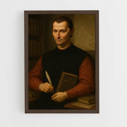 ap-nicolo machiavelli-2 cadre Bois foncé