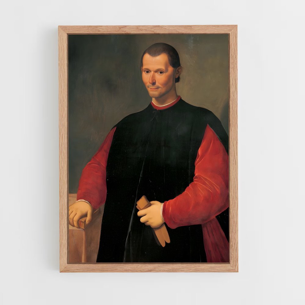 ap-nicolo machiavelli-4 cadre Bois clair