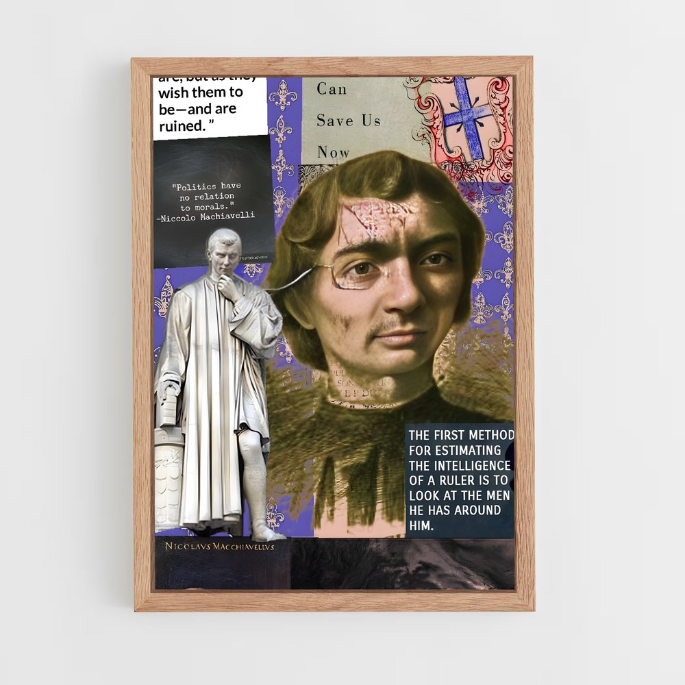 ap-nicolo machiavelli-7 cadre Bois clair