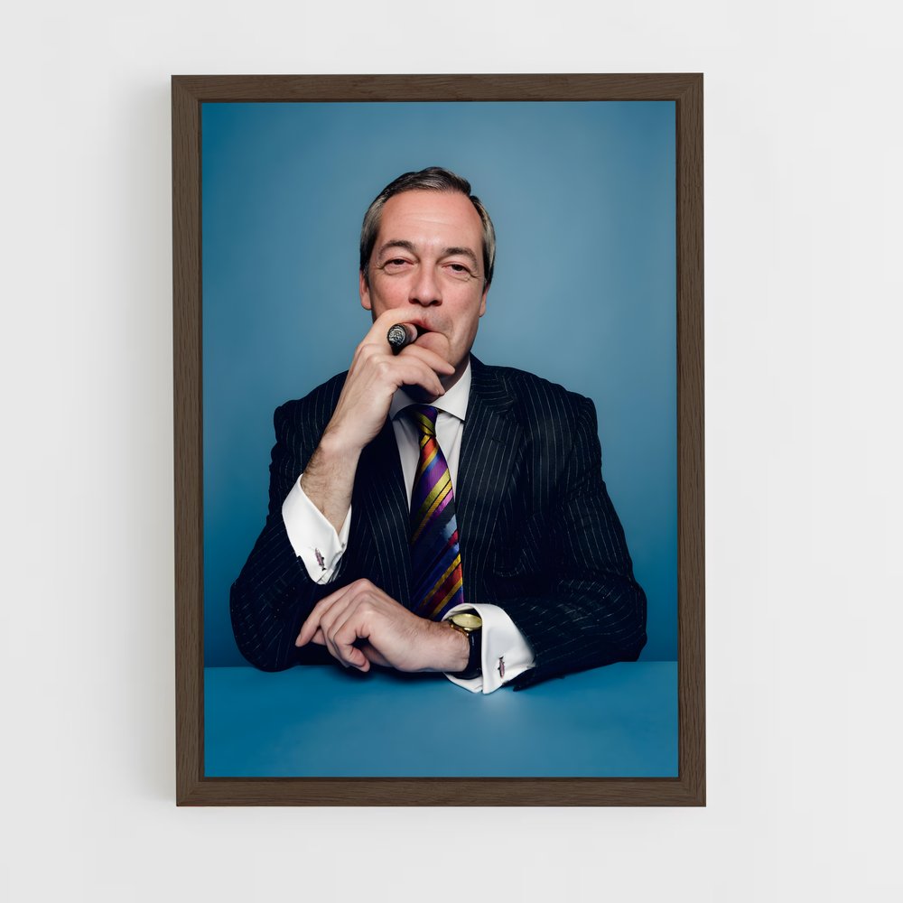 ap-nigel farage-1 cadre Bois foncé