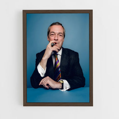 ap-nigel farage-1 cadre Bois foncé