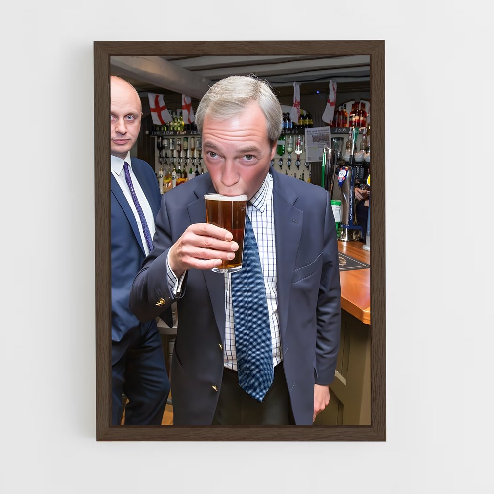 ap-nigel farage-2 cadre Bois foncé