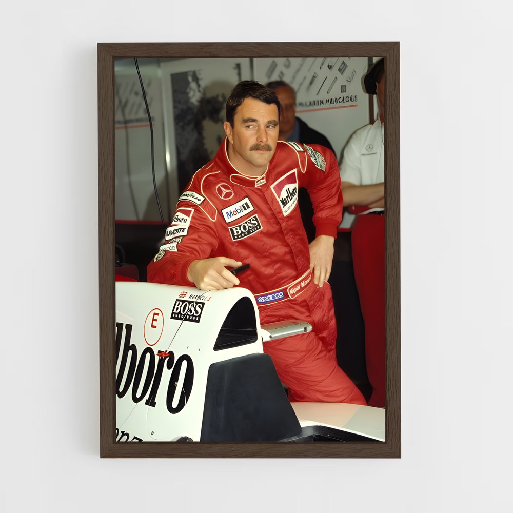 ap-nigel mansell-3 cadre Bois foncé