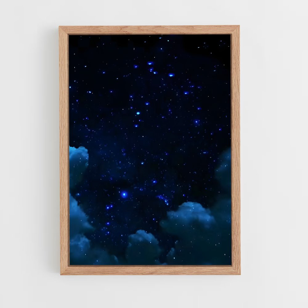 ap-night sky-6 cadre Bois clair