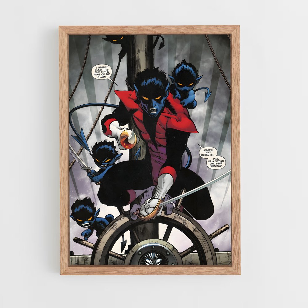 ap-nightcrawler x-men-7 cadre Bois clair