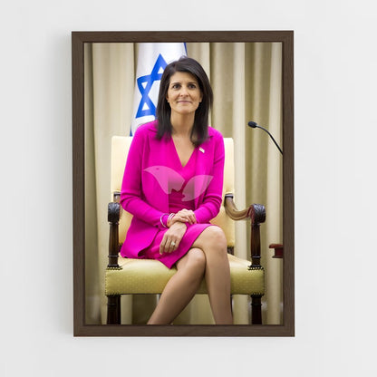 ap-nikki haley-2 cadre Bois foncé