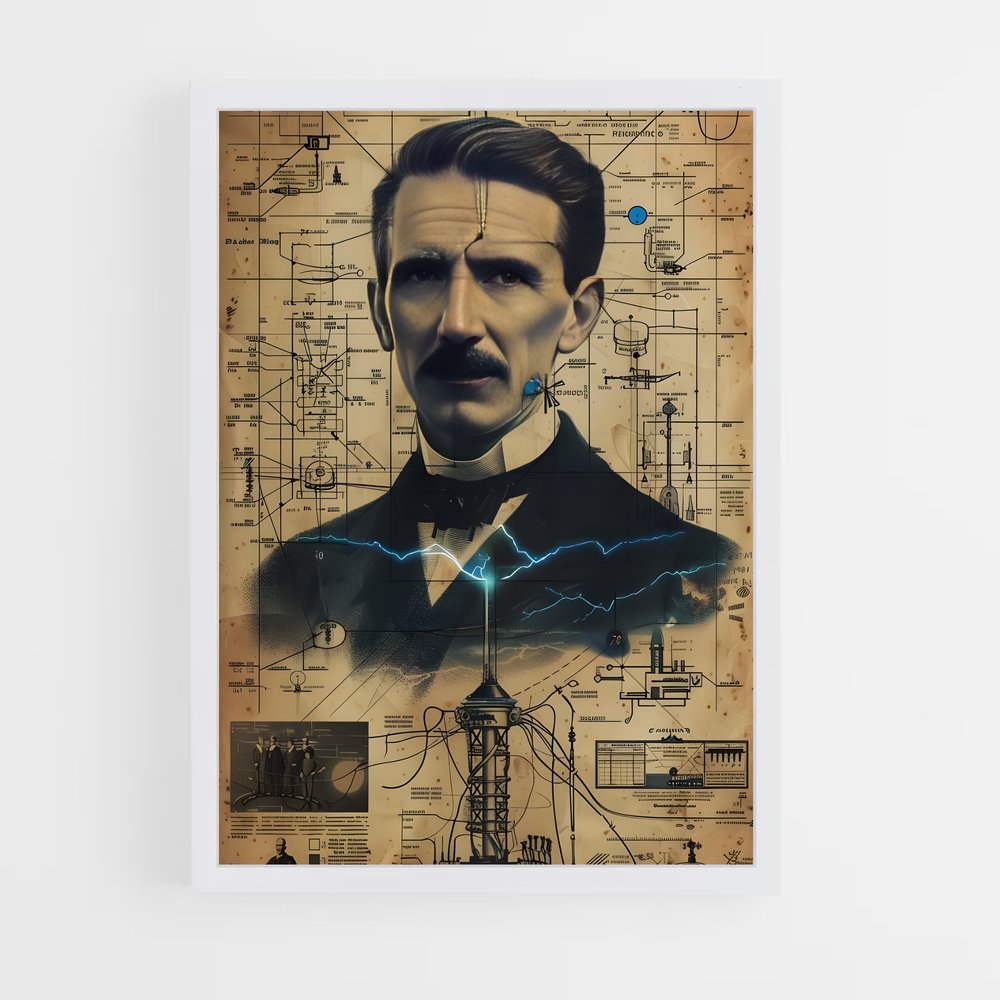 ap-nikola tesla-3 cadre Blanc