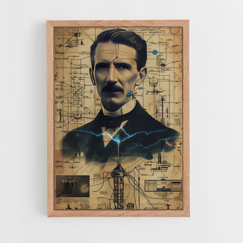 ap-nikola tesla-3 cadre Bois clair