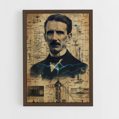 ap-nikola tesla-3 cadre Bois foncé