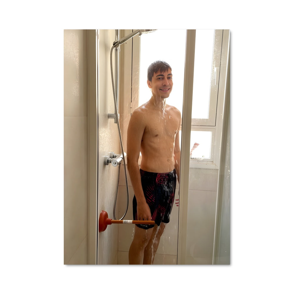 Poster Sous la Douche