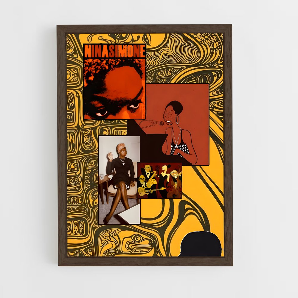ap-nina simone-4 cadre Bois foncé
