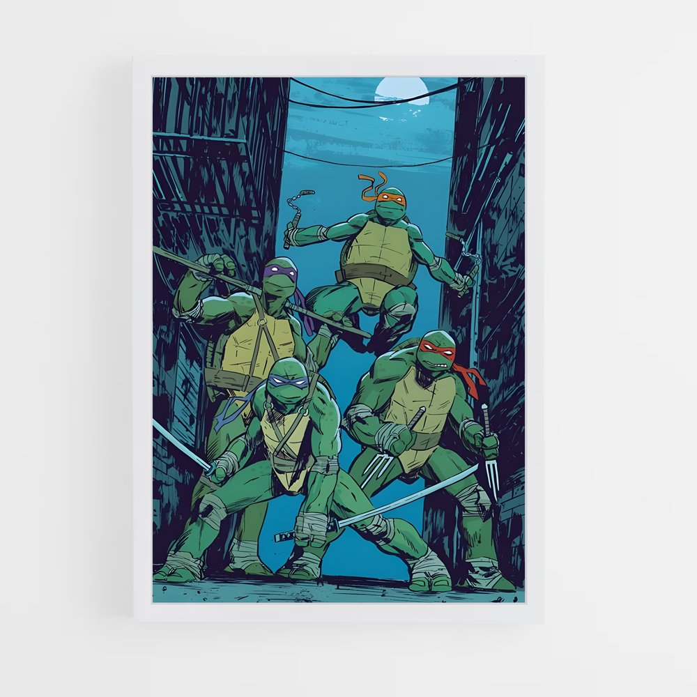 ap-ninja turtles-1 cadre Blanc
