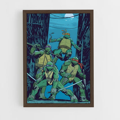 ap-ninja turtles-1 cadre Bois foncé