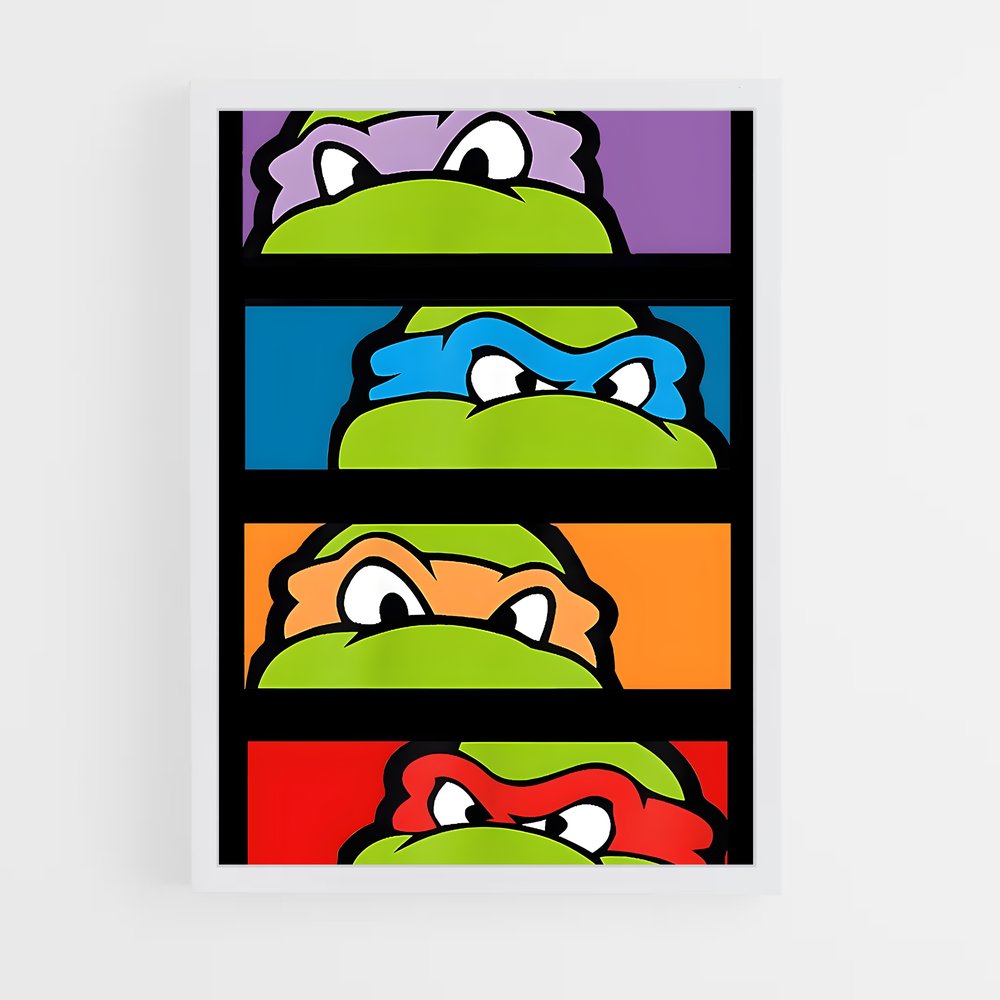 ap-ninja turtles-2 cadre Blanc