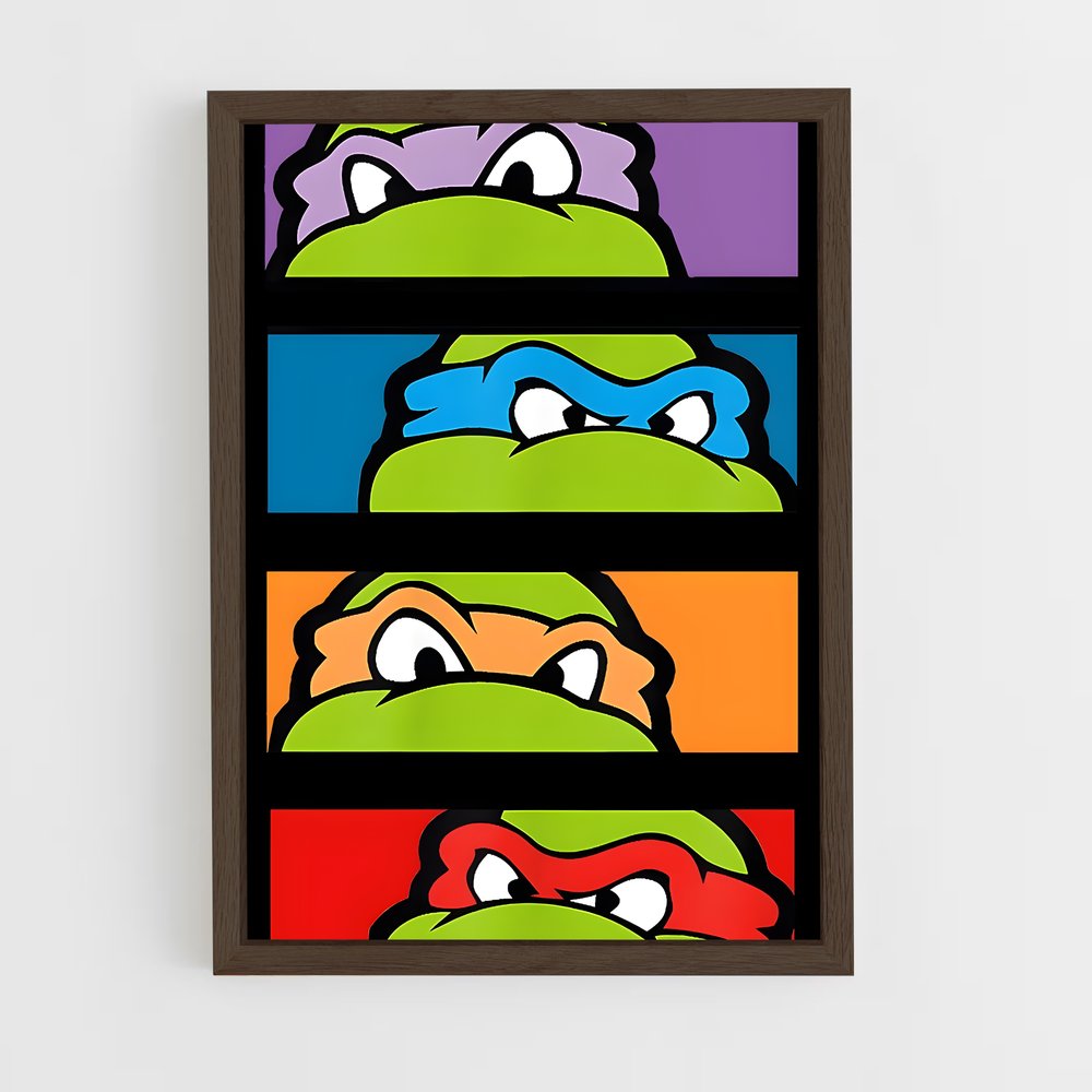 ap-ninja turtles-2 cadre Bois foncé