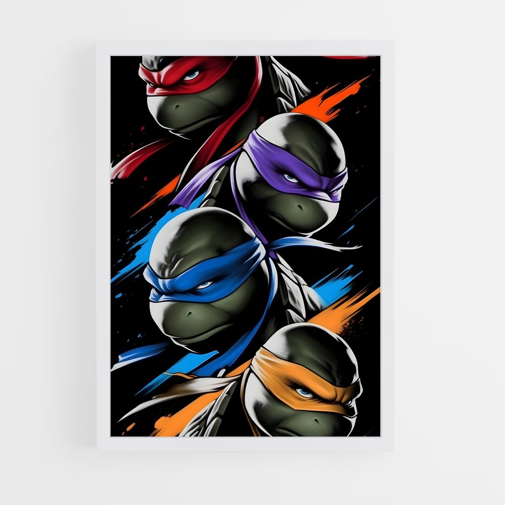 ap-ninja turtles-3 cadre Blanc