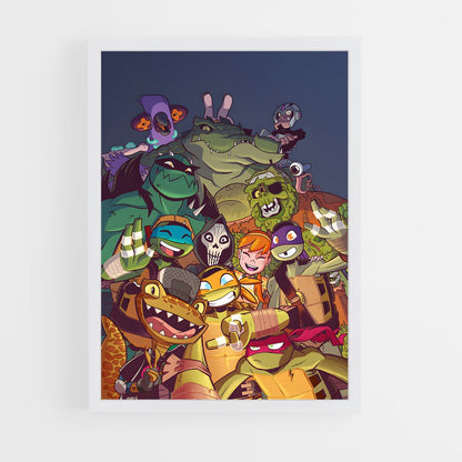 ap-ninja turtles-5 cadre Blanc