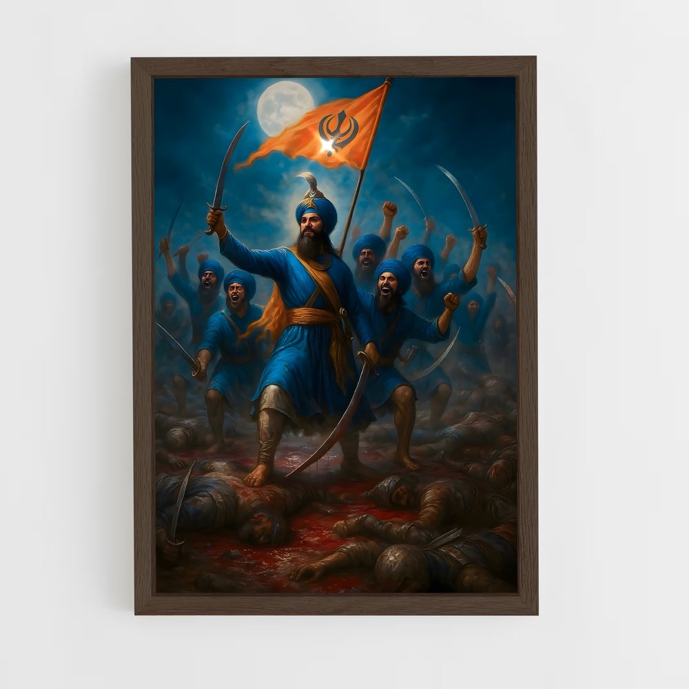 ap-nishan sahib-2 cadre Bois foncé