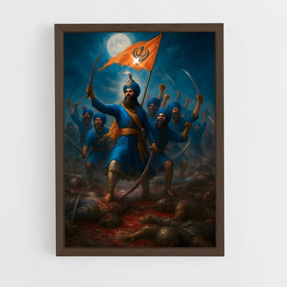 ap-nishan sahib-2 cadre Bois foncé