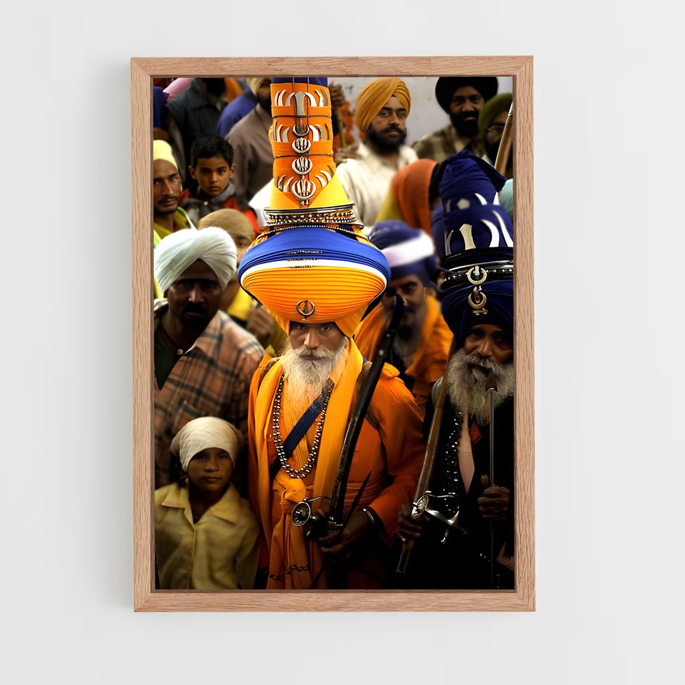 ap-nishan sahib-6 cadre Bois clair