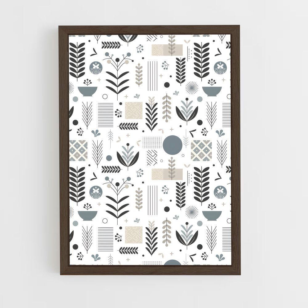 ap-nordic patterns-1 cadre Bois foncé