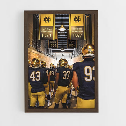 ap-notre dame fighting irish-1 cadre Bois foncé