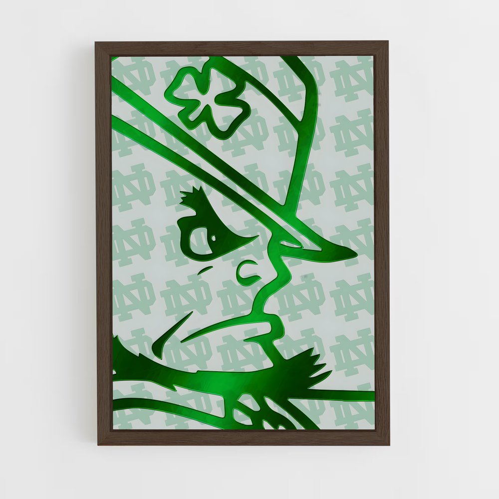 ap-notre dame fighting irish-8 cadre Bois foncé