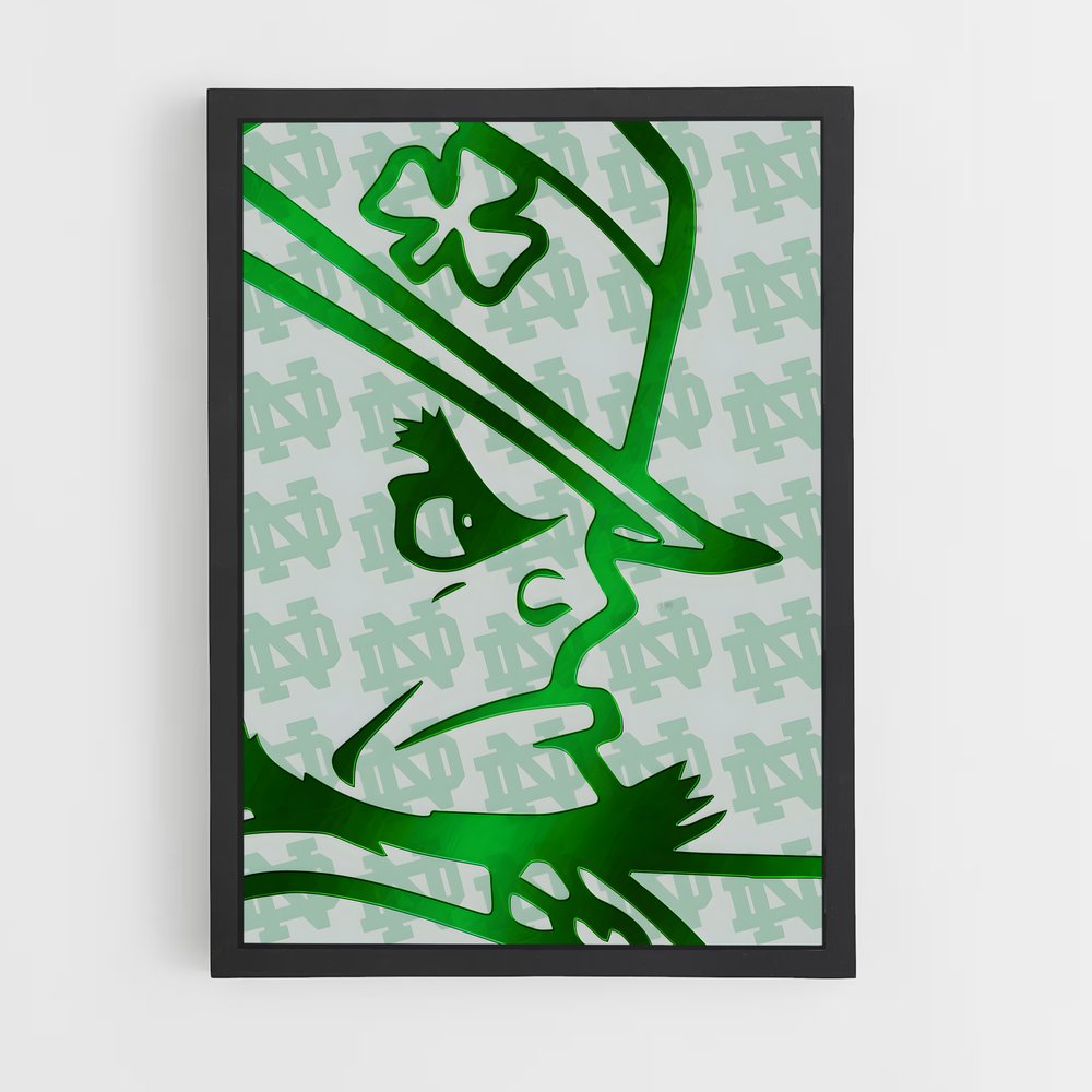 ap-notre dame fighting irish-8 cadre Noir