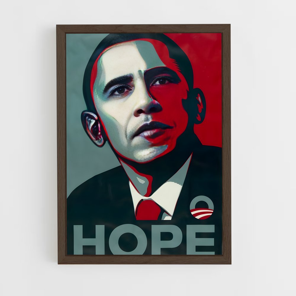 ap-obama hope poster-1 cadre Bois foncé