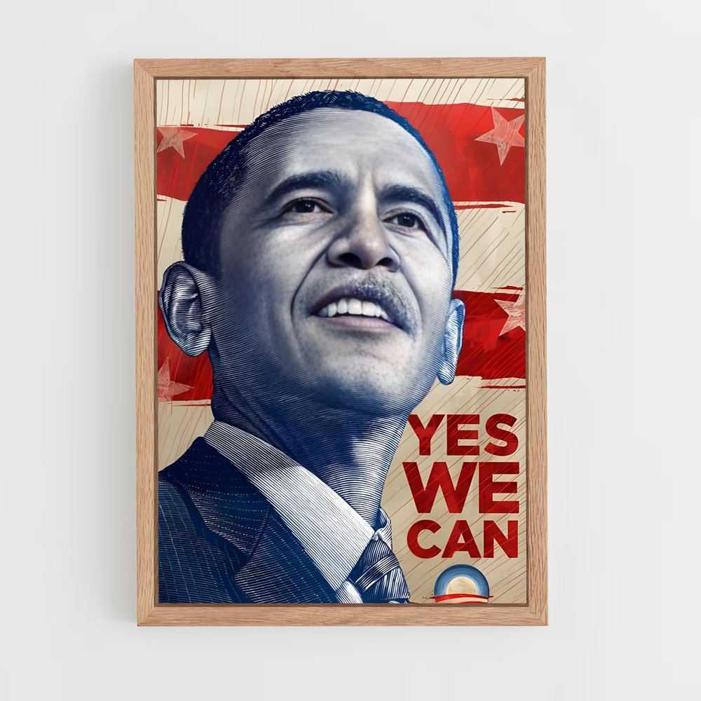 ap-obama hope poster-2 cadre Bois clair