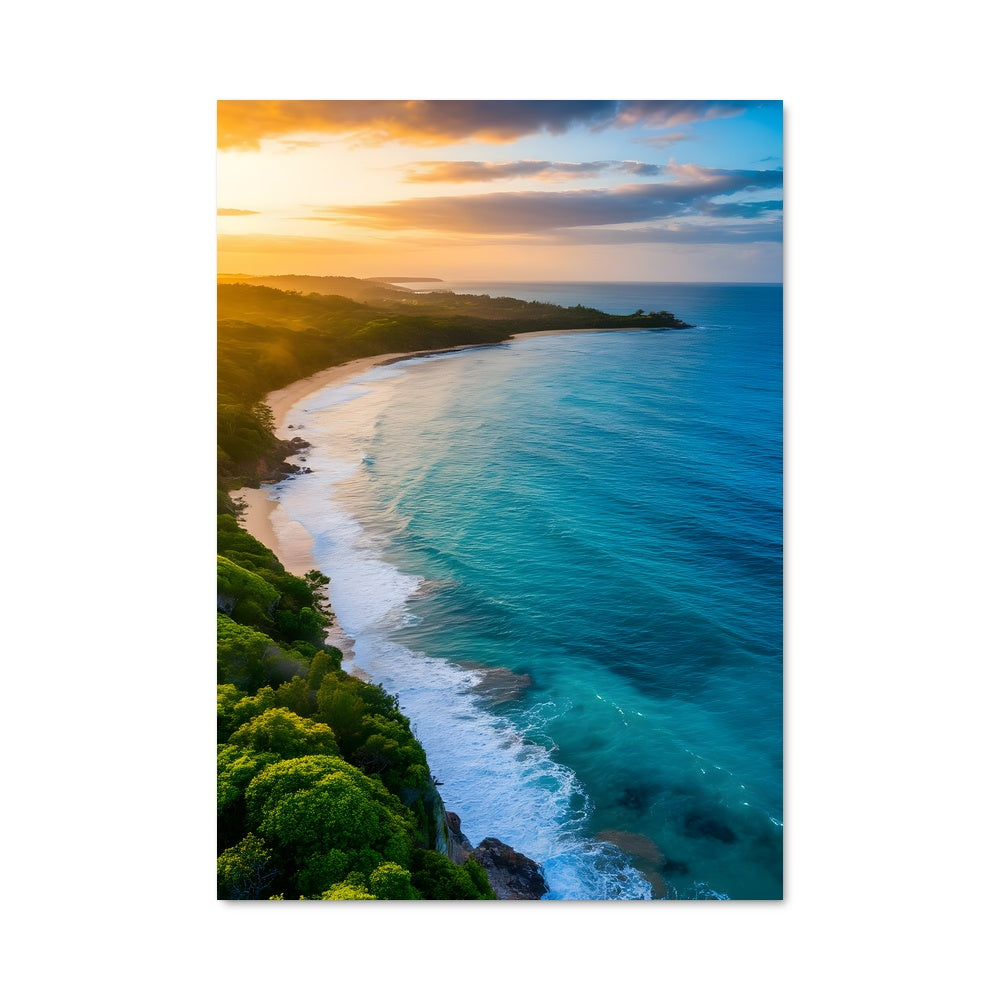 Poster Coucher de Soleil à Kauai