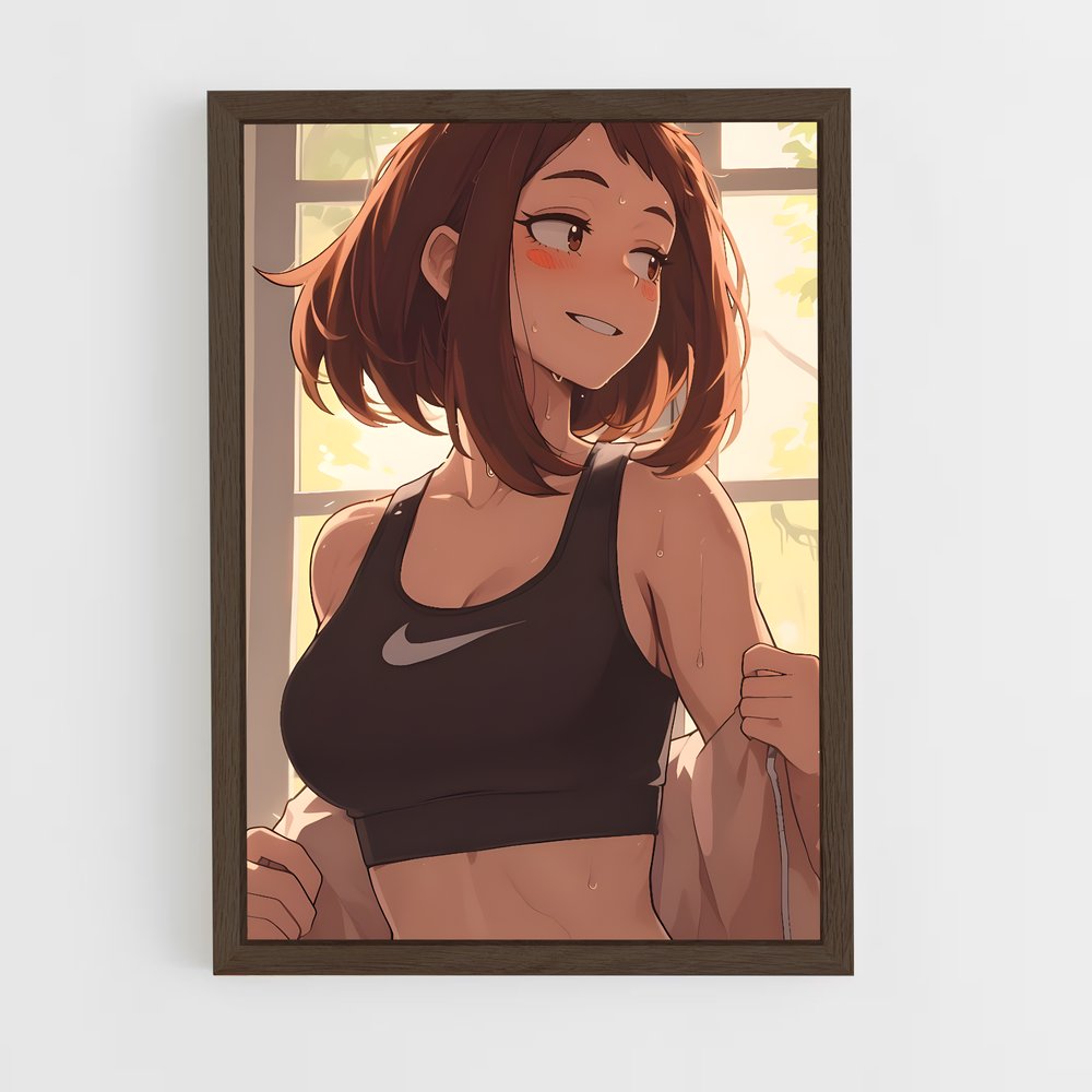ap-ochaco uraraka-2 cadre Bois foncé
