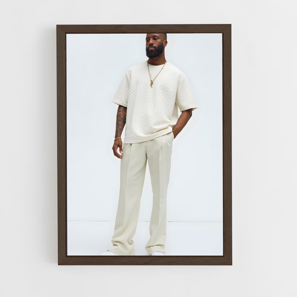ap-off-white-4 cadre Bois foncé