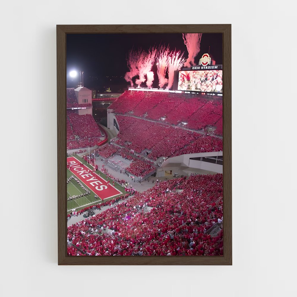 ap-ohio state buckeyes-7 cadre Bois foncé
