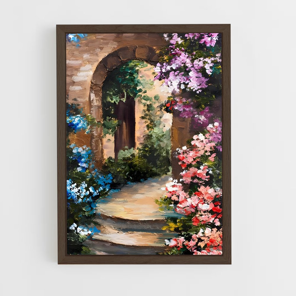 ap-oil painting-4 cadre Bois foncé