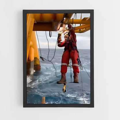 ap-oil rig worker-2 cadre Noir