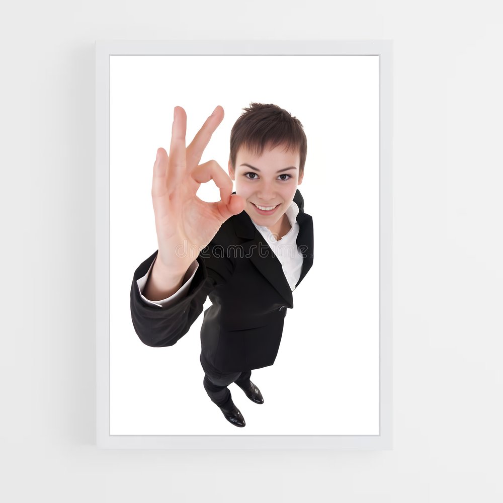 ap-ok sign-1 cadre Blanc