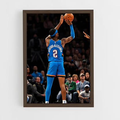 ap-oklahoma city thunder-2 cadre Bois foncé