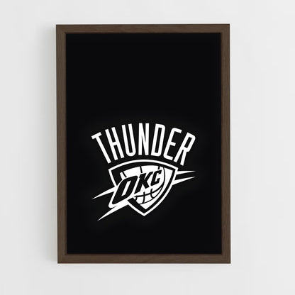 ap-oklahoma city thunder-5 cadre Bois foncé