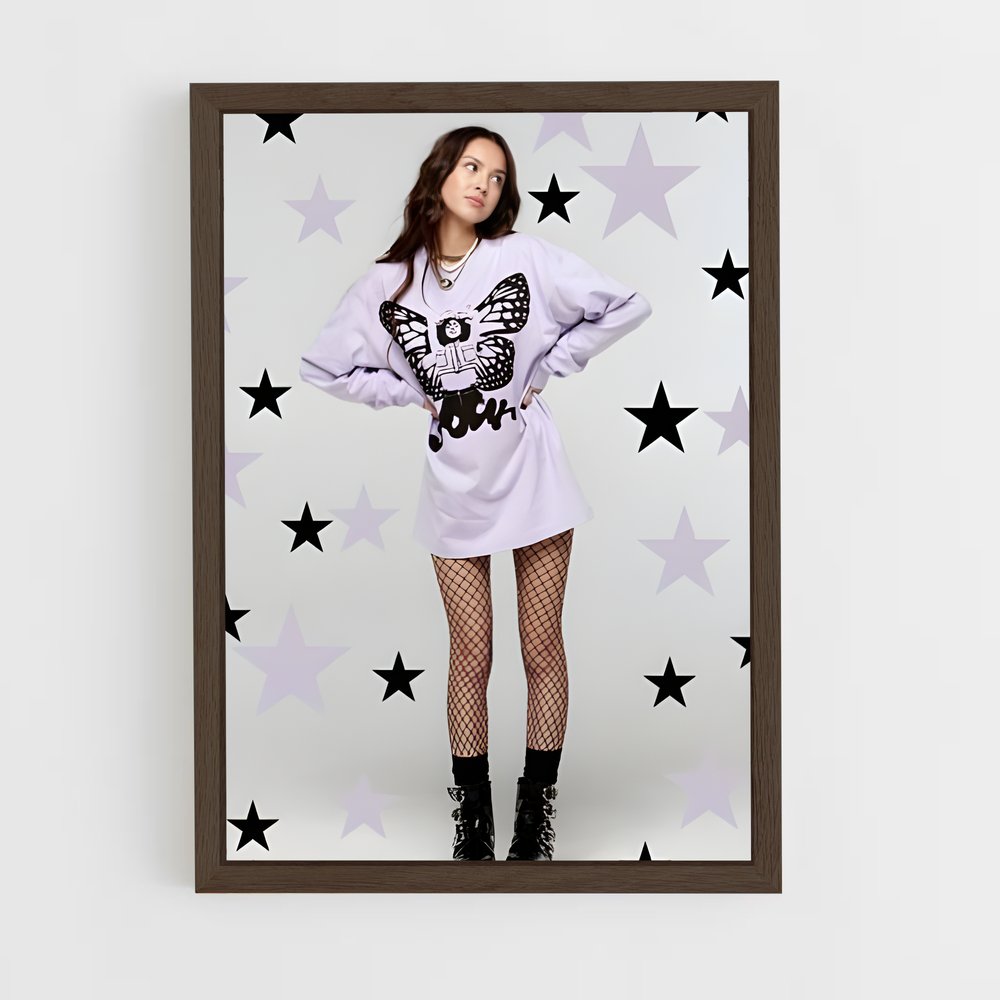 ap-olivia rodrigo-2 cadre Bois foncé