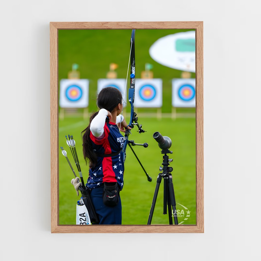 ap-olympics archery-1 cadre Bois clair