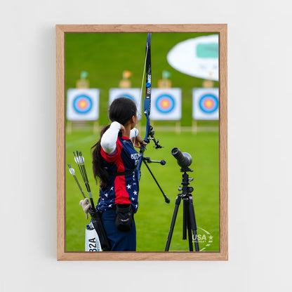 ap-olympics archery-1 cadre Bois clair