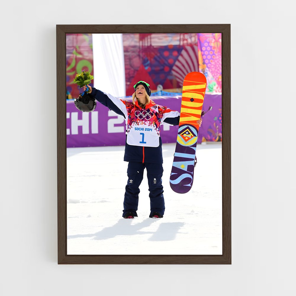 ap-olympics snowboarding-1 cadre Bois foncé